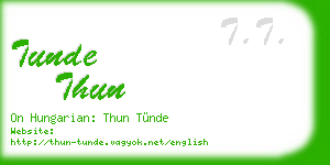 tunde thun business card